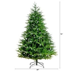 6 Ft. Pre-Lit Artificial Luxembourg Pine Christmas Tree With 250-Multicolored Traditional Bulb LED Lights -Holiday Glow Store nearly natural pre lit christmas trees t5246 c3 1000