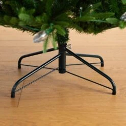 6 Ft. Pre-Lit Artificial Luxembourg Pine Christmas Tree With 250-Multicolored Traditional Bulb LED Lights -Holiday Glow Store nearly natural pre lit christmas trees t5246 fa 1000