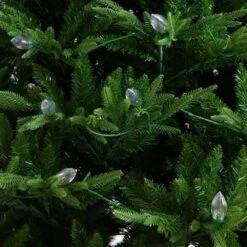 7 Ft. Pre-Lit Artificial Luxembourg Pine Christmas Tree With 340-Multicolored Traditional Bulb LED Lights -Holiday Glow Store nearly natural pre lit christmas trees t5247 44 1000