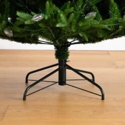 7 Ft. Pre-Lit Artificial Luxembourg Pine Christmas Tree With 340-Multicolored Traditional Bulb LED Lights -Holiday Glow Store nearly natural pre lit christmas trees t5247 fa 1000