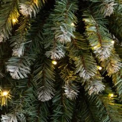 3 Ft. 4 Ft. 5 Ft. Pre-Lit Frosted Artificial Christmas Tree Set With Warm LED Lights - (Set Of 3) -Holiday Glow Store nearly natural pre lit christmas trees t5248 1f 1000