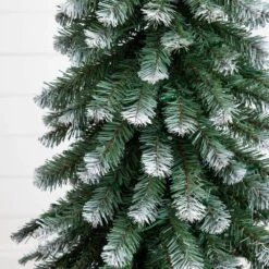 3 Ft. 4 Ft. 5 Ft. Pre-Lit Frosted Artificial Christmas Tree Set With Warm LED Lights - (Set Of 3) -Holiday Glow Store nearly natural pre lit christmas trees t5248 fa 1000