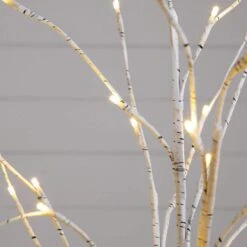 4 Ft. 5 Ft. 6 Ft. Pre-Lit Artificial White Birch Trees - (Set Of 3) -Holiday Glow Store nearly natural pre lit christmas trees t5354 66 1000
