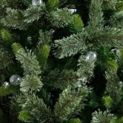 7.5 Ft. Artificial Christmas Tree With 450-Warm White Clear Globe Bulbs And LED Lights -Holiday Glow Store nearly natural pre lit christmas trees t5379 44 1000