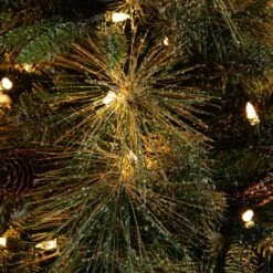 4 Ft. Pre-Lit Faux Mixed Pine Snowed Christmas Tree With Pinecones In Decorative Planter With 60-Warm White LED Lights -Holiday Glow Store nearly natural pre lit christmas trees t5386 66 1000