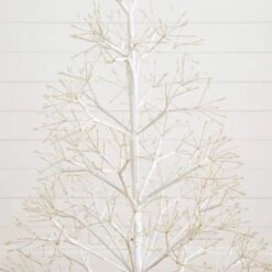 4 Ft. Pre-Lit Artificial White Starburst Tree With 800-Fairy Warm White LED Lights -Holiday Glow Store nearly natural pre lit christmas trees t5411 44 1000