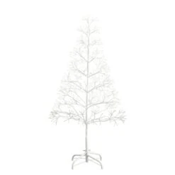 4 Ft. Pre-Lit Artificial White Starburst Tree With 800-Fairy Warm White LED Lights -Holiday Glow Store nearly natural pre lit christmas trees t5411 4f 1000