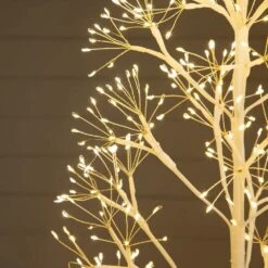 6 Ft. Pre-Lit White Starburst Artificial Christmas Tree With 1680-Fairy Warm White LED Lights -Holiday Glow Store nearly natural pre lit christmas trees t5412 1f 1000