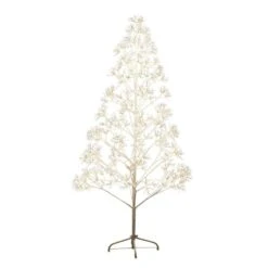 6 Ft. Pre-Lit White Starburst Artificial Christmas Tree With 1680-Fairy Warm White LED Lights