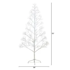 6 Ft. Pre-Lit White Starburst Artificial Christmas Tree With 1680-Fairy Warm White LED Lights -Holiday Glow Store nearly natural pre lit christmas trees t5412 c3 1000