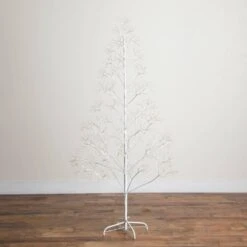 6 Ft. Pre-Lit White Starburst Artificial Christmas Tree With 1680-Fairy Warm White LED Lights -Holiday Glow Store nearly natural pre lit christmas trees t5412 fa 1000