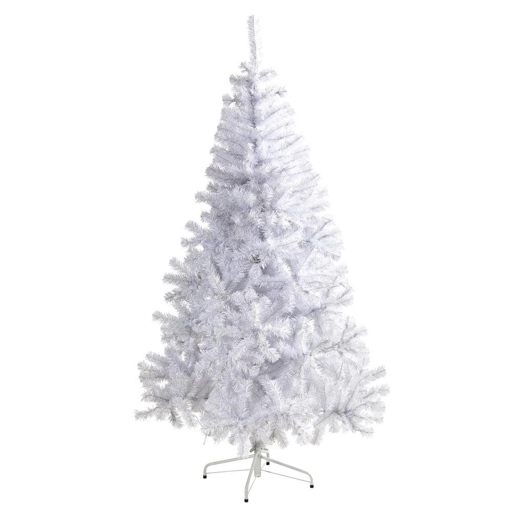 6 Ft. White Artificial Christmas Tree 3 6 Ft. White Artificial Christmas Tree