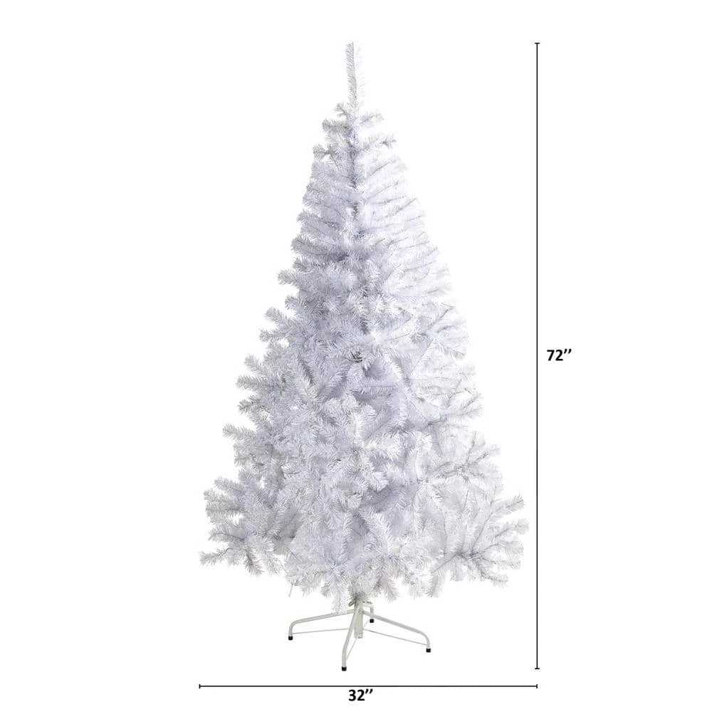 6 Ft. White Artificial Christmas Tree 4 6 Ft. White Artificial Christmas Tree - Image 2