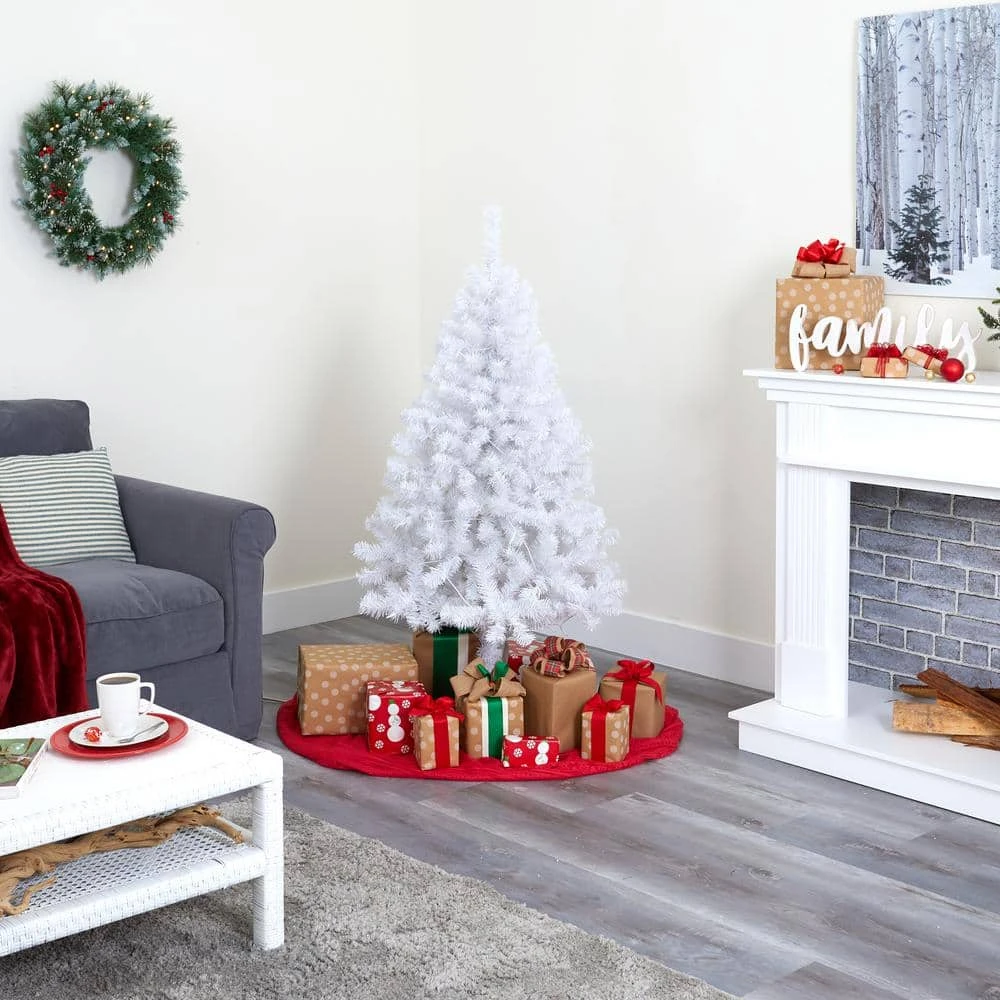 6 Ft. White Artificial Christmas Tree 8 6 Ft. White Artificial Christmas Tree - Image 6