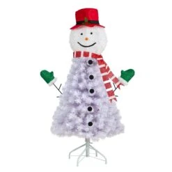 4 Ft. Snowman Artificial Christmas Tree With 234 Bendable Branches