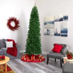 9 Ft. Slim Green Mountain Pine Artificial Christmas Tree With 1860 Bendable Branches -Holiday Glow Store nearly natural unlit christmas trees t4492 44 1000