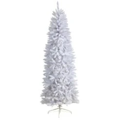7 Ft. Slim White Artificial Christmas Tree With 995 Bendable Branches -Holiday Glow Store nearly natural unlit christmas trees t4501 4f 1000