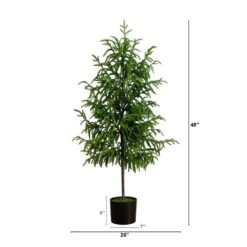 4 Ft. Artificial Norfolk Pine Christmas Tree -Holiday Glow Store nearly natural unlit christmas trees t4708 c3 1000
