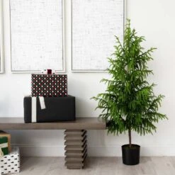 5 Ft. Artificial Norfolk Pine Christmas Tree -Holiday Glow Store nearly natural unlit christmas trees t4709 fa 1000