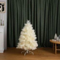 4 Ft. Unlit White Pampas Grass Artificial Christmas Tree -Holiday Glow Store nearly natural unlit christmas trees t4782 1d 1000