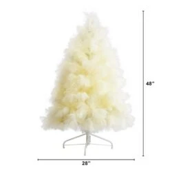 4 Ft. Unlit White Pampas Grass Artificial Christmas Tree -Holiday Glow Store nearly natural unlit christmas trees t4782 c3 1000