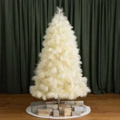 6 Ft. Unlit White Pampas Grass Artificial Christmas Tree 21 6 Ft. Unlit White Pampas Grass Artificial Christmas Tree -Holiday Glow Store nearly natural unlit christmas trees t4784 1f 1000