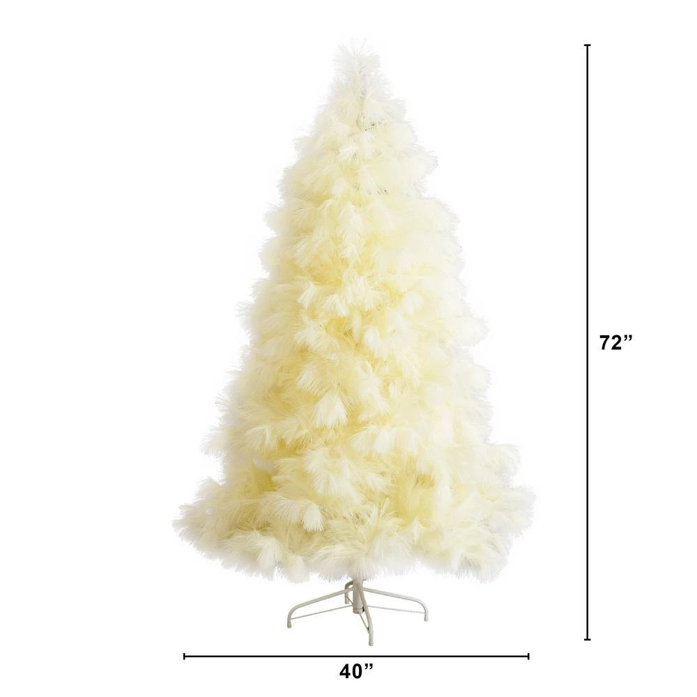 6 Ft. Unlit White Pampas Grass Artificial Christmas Tree 8 6 Ft. Unlit White Pampas Grass Artificial Christmas Tree - Image 6