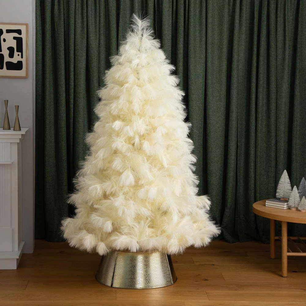 6 Ft. Unlit White Pampas Grass Artificial Christmas Tree 12 6 Ft. Unlit White Pampas Grass Artificial Christmas Tree - Image 10