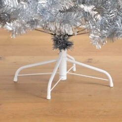 5 Ft. Artificial Silver Tinsel Holiday Santa's Hat Christmas Tree With Star Topper 13 5 Ft. Artificial Silver Tinsel Holiday Santa's Hat Christmas Tree With Star Topper -Holiday Glow Store nearly natural unlit christmas trees t4795 44 1000