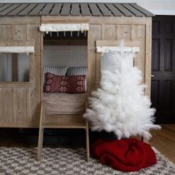 4 Ft. Artificial White Pampas Grass Christmas Tree -Holiday Glow Store nearly natural unlit christmas trees t5209 31 1000