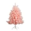4 Ft. Artificial Pink Pampas Grass Christmas Tree -Holiday Glow Store nearly natural unlit christmas trees t5211 64 1000