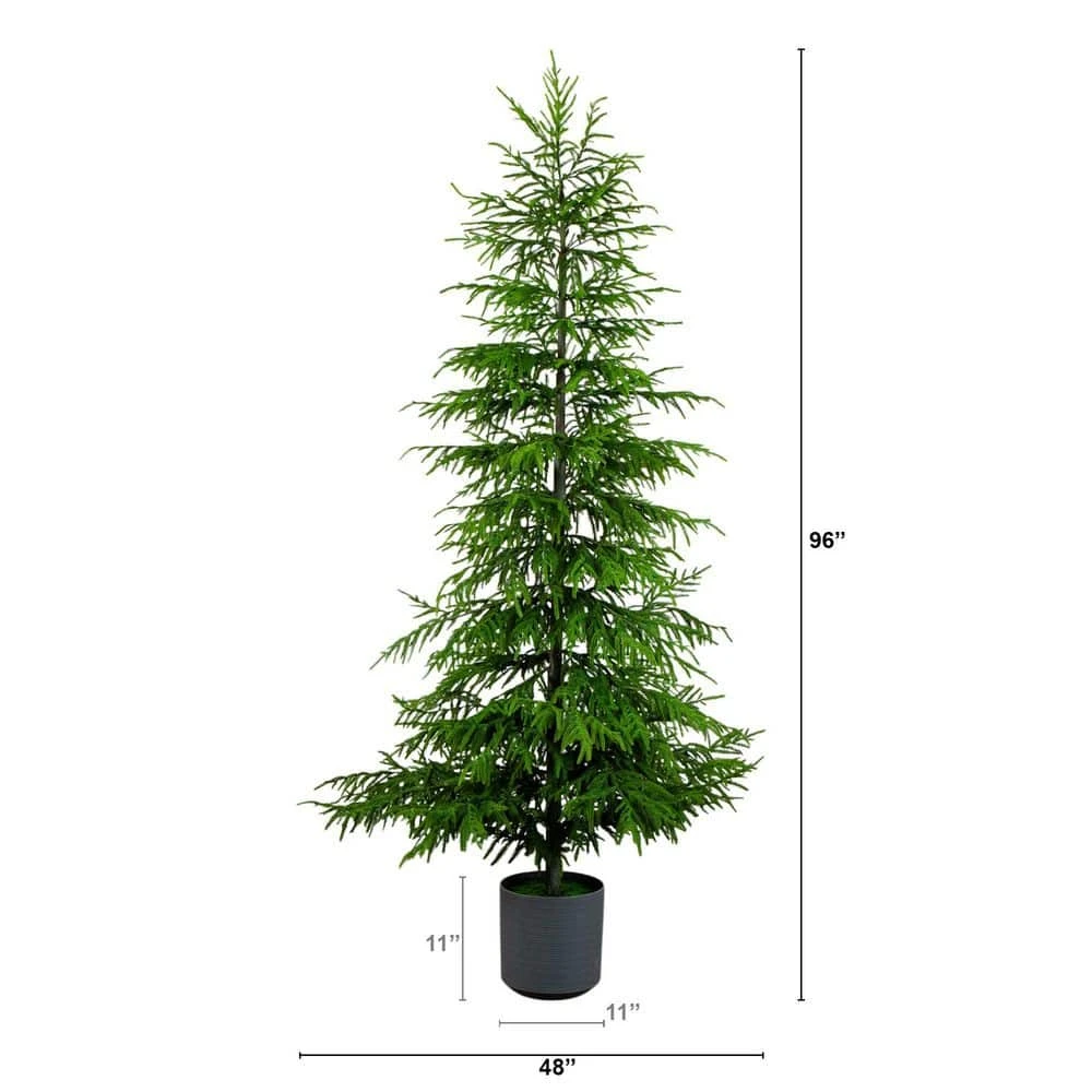 8 Ft. Artificial Real Touch Norfolk Island Pine Christmas Tree With Natural Look 4 8 Ft. Artificial Real Touch Norfolk Island Pine Christmas Tree With Natural Look - Image 2