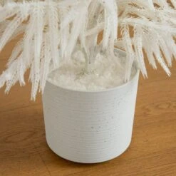 3 Ft. Artificial Real Touch White Norfolk Island Pine Christmas Tree With Natural Look -Holiday Glow Store nearly natural unlit christmas trees t5373 1f 1000