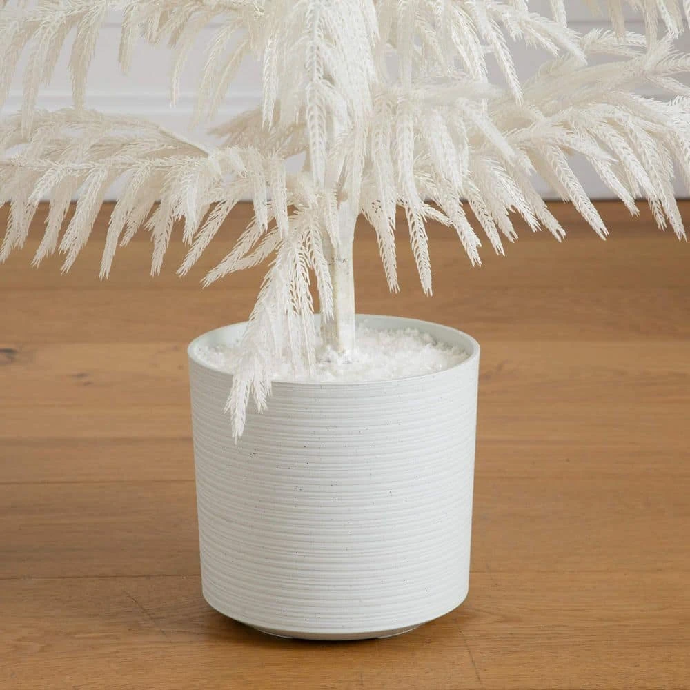 4 Ft. Artificial Real Touch White Norfolk Island Pine Christmas Tree With Natural Look 6 4 Ft. Artificial Real Touch White Norfolk Island Pine Christmas Tree With Natural Look - Image 4