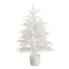 4 Ft. Artificial Real Touch White Norfolk Island Pine Christmas Tree With Natural Look