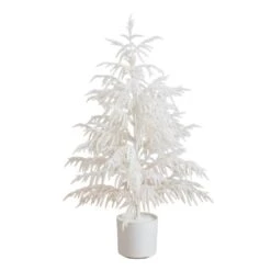 4 Ft. Artificial Real Touch White Norfolk Island Pine Christmas Tree With Natural Look