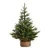 3 Ft. Artificial Balsam Fir Christmas Tree With Pine Cones In Jute Wire Planter -Holiday Glow Store nearly natural unlit christmas trees t5378 64 1000