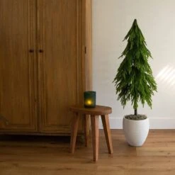 4 Ft. Artificial Real Touch Down Swept Norfolk Pine Tree With Natural Look -Holiday Glow Store nearly natural unlit christmas trees t5397 31 1000