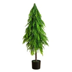 4 Ft. Artificial Real Touch Down Swept Norfolk Pine Tree With Natural Look
