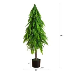 4 Ft. Artificial Real Touch Down Swept Norfolk Pine Tree With Natural Look -Holiday Glow Store nearly natural unlit christmas trees t5397 c3 1000
