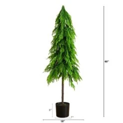 5 Ft. Artificial Real Touch Down Swept Norfolk Pine Tree With Natural Look -Holiday Glow Store nearly natural unlit christmas trees t5398 c3 1000